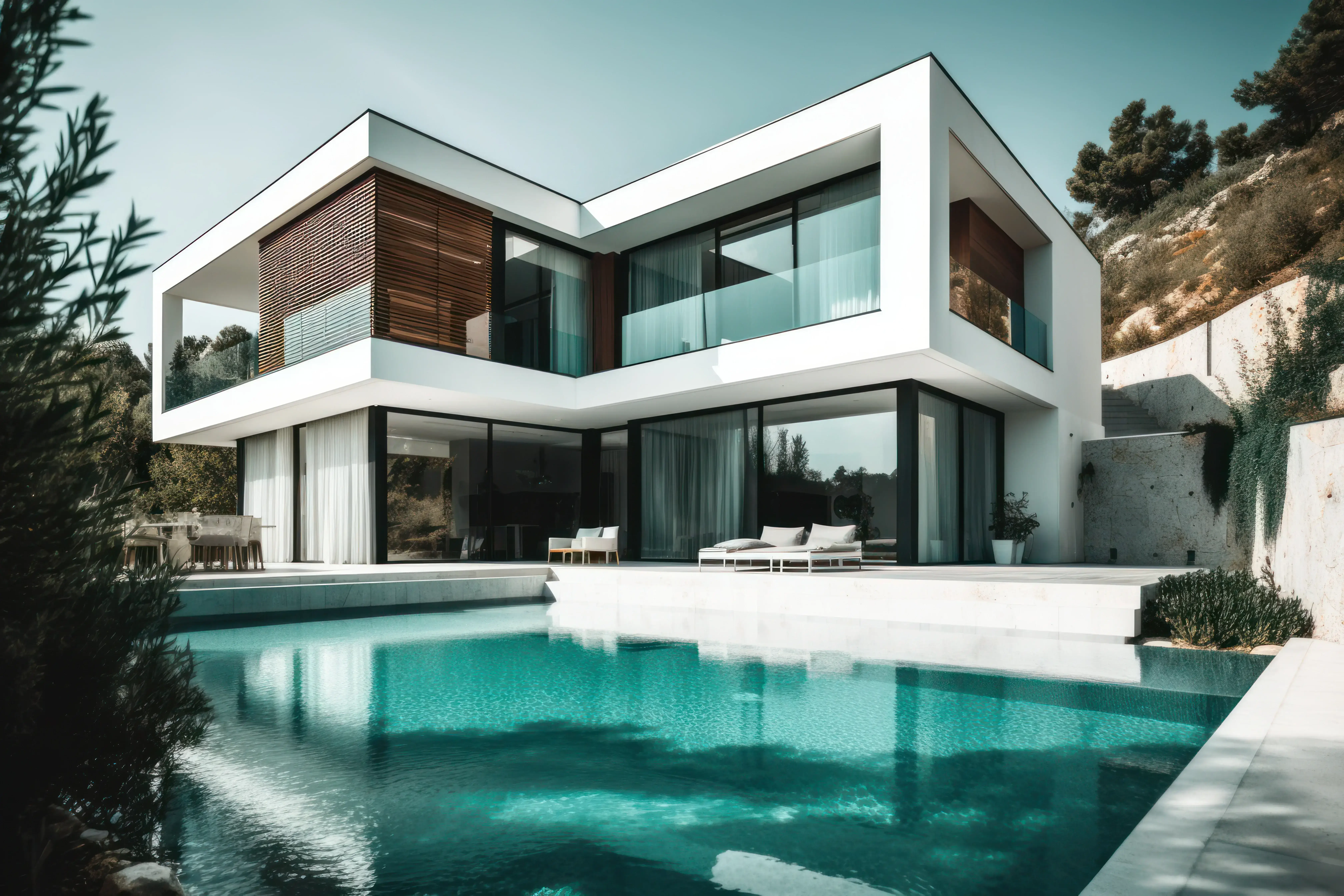 modern villa with privacy